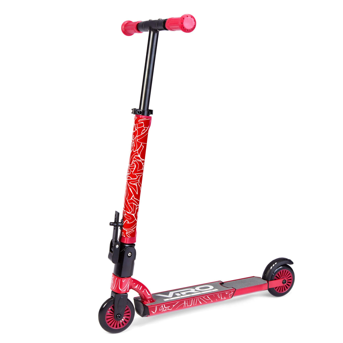 Viro Rides Compact Scooter Black and Red - Image 1