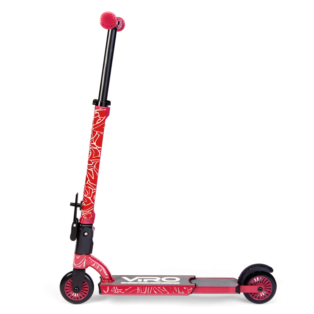 Viro Rides Compact Scooter Black and Red - Image 4